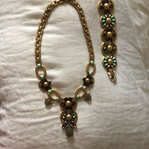 Stella & Dot statement necklace and bracelet